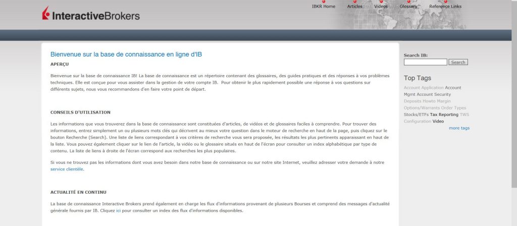 Interactive Brokers' French Knowledge Base