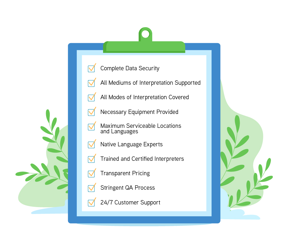 Medical interpretation checklist