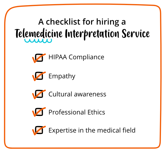 Checklist For Telemedicine Interpreter