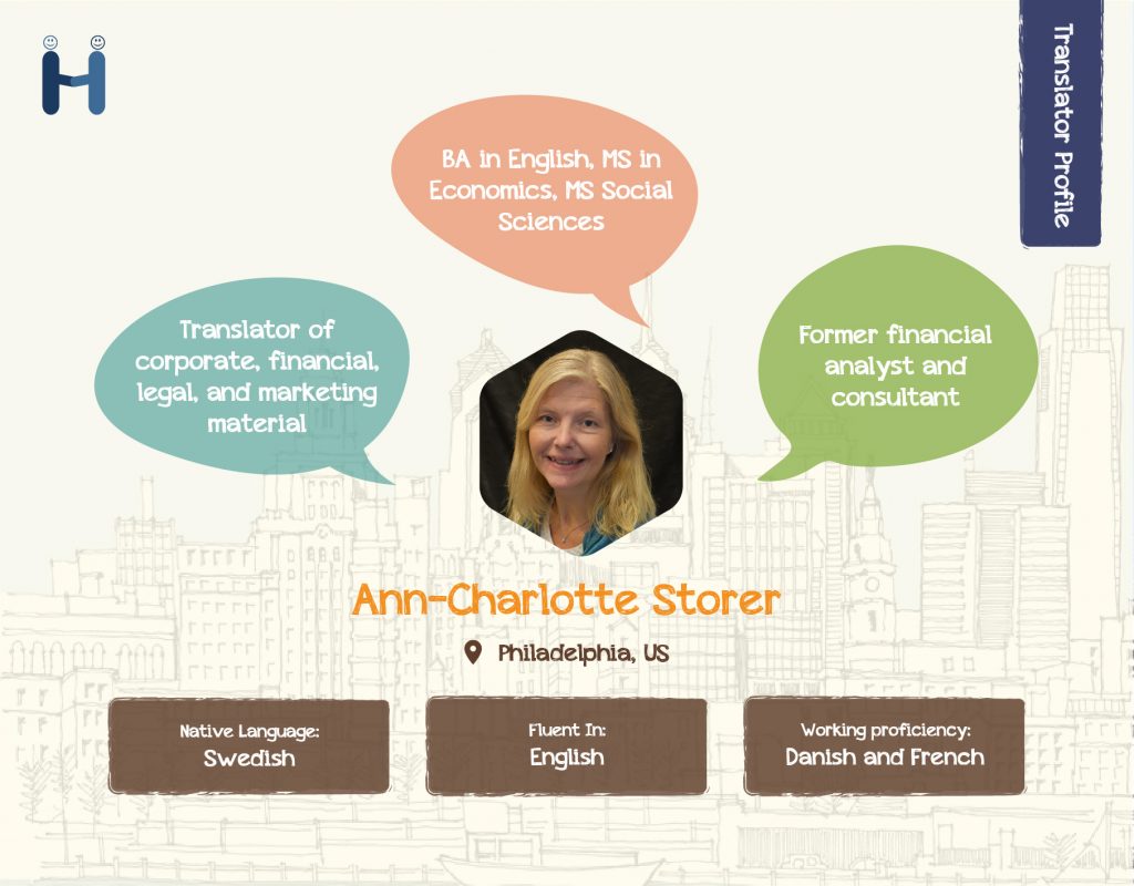 Ann-Charlotte Storer Translator Profile