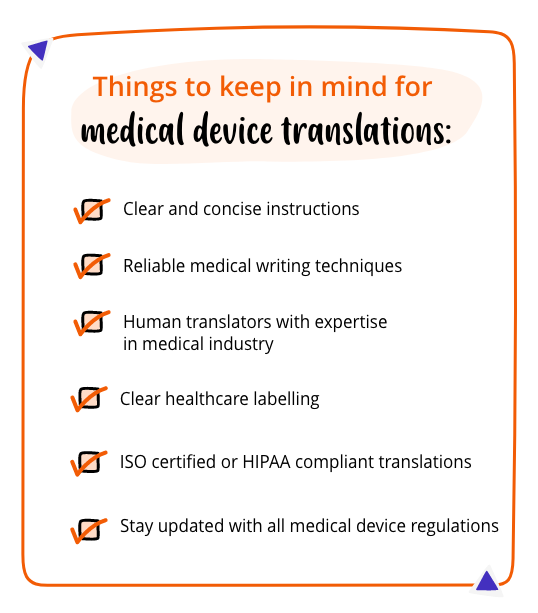 Checklist - Medical Device Translations