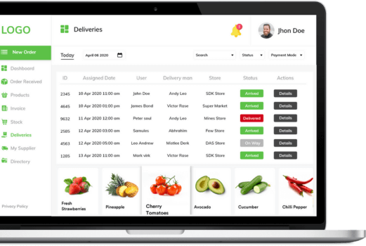 Grocery Delivery App For Admin Panel 1